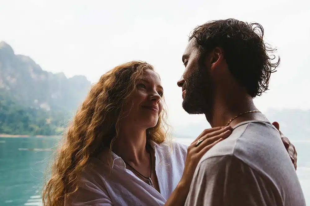 Loving Couple Having a Romantic Moment