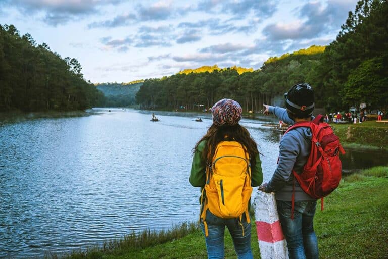 Happy Couples with Natural Tourism